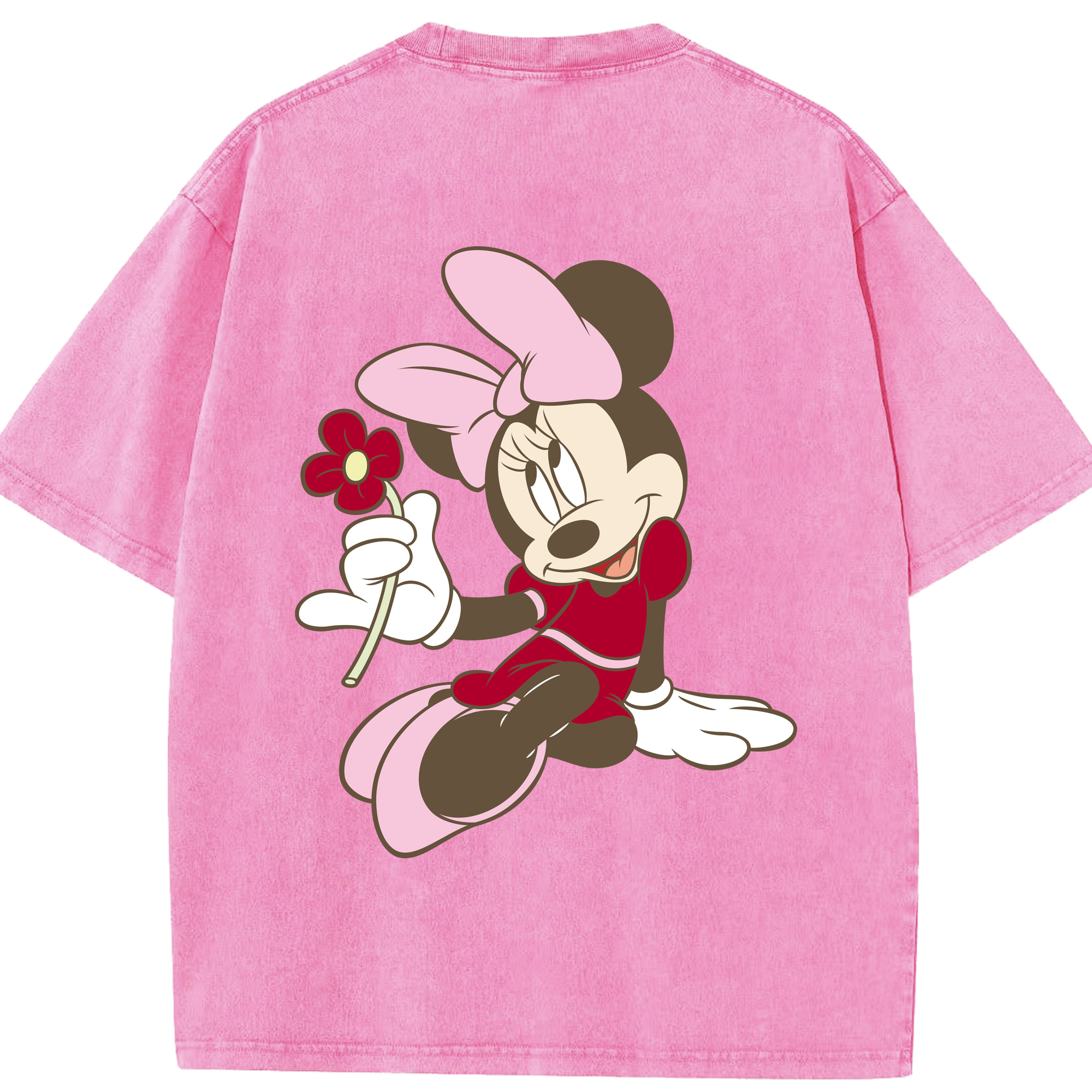 （画像用） ミッキーマウス Mickey Mouse 綿100% ヴィンテージ風 半袖Tシャツ（背面プリント）